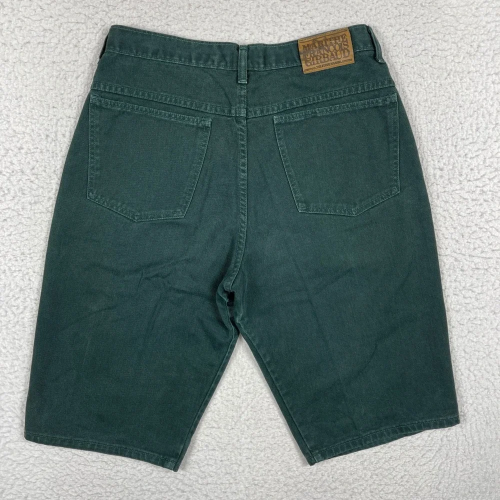Marithe Francois Girbaud Denim Shorts Womens 7/8 Green Vintage High Rise Skater